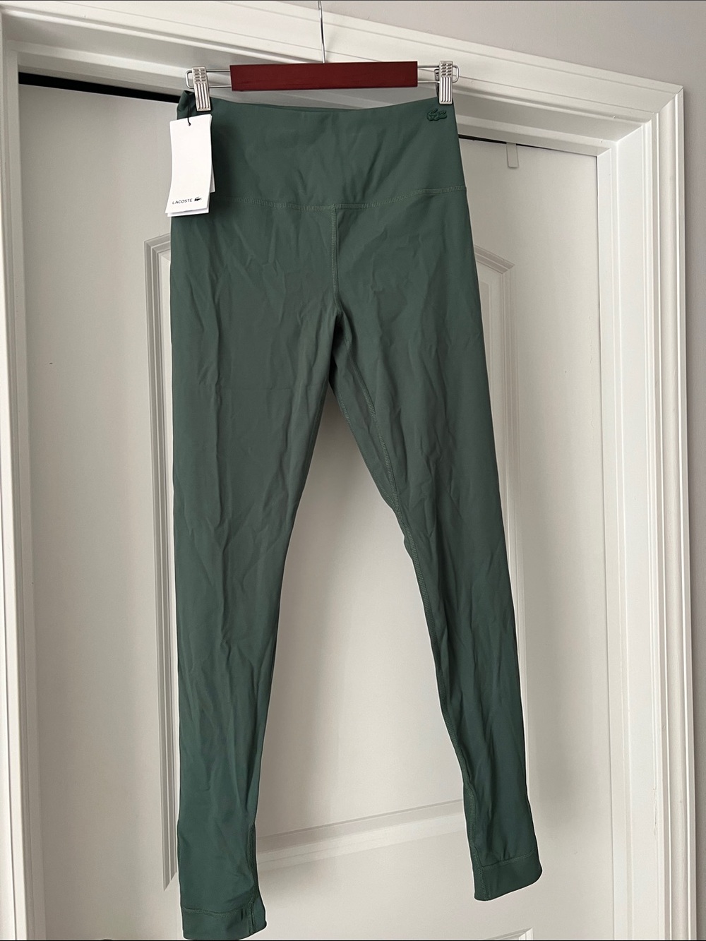 Lacoste women’s Forest Green High-Waist Leggings